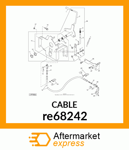 PUSH PULL CABLE, ASSEMBLY re68242