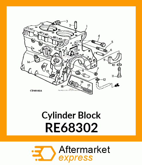 Cylinder Block RE68302