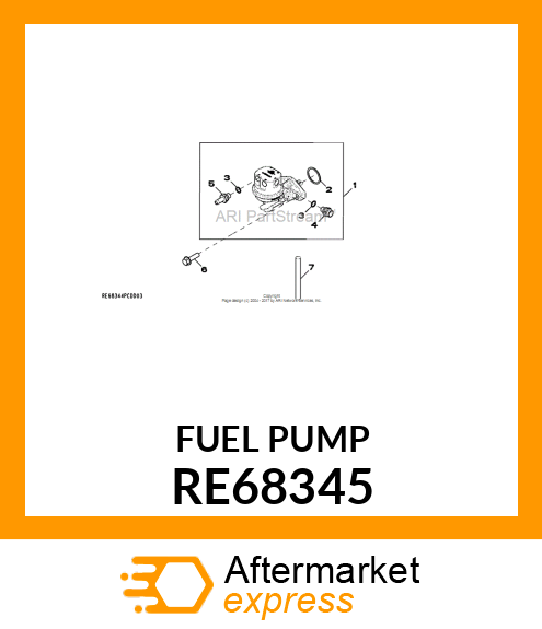 FUEL PUMP, TRANSFER RE68345