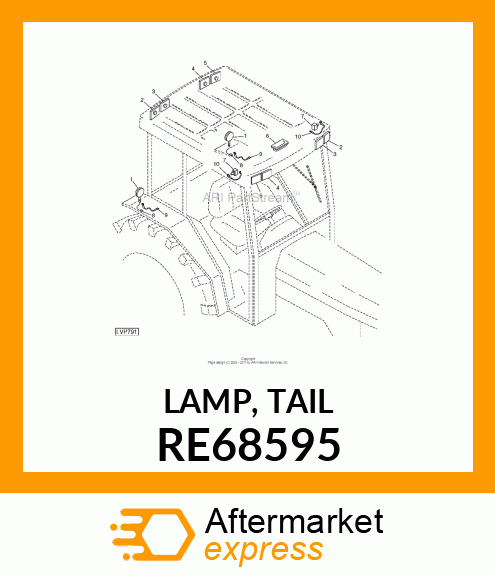 LAMP, TAIL RE68595