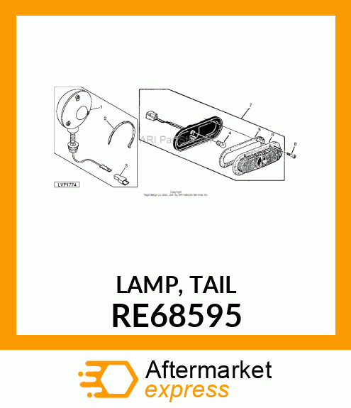 LAMP, TAIL RE68595