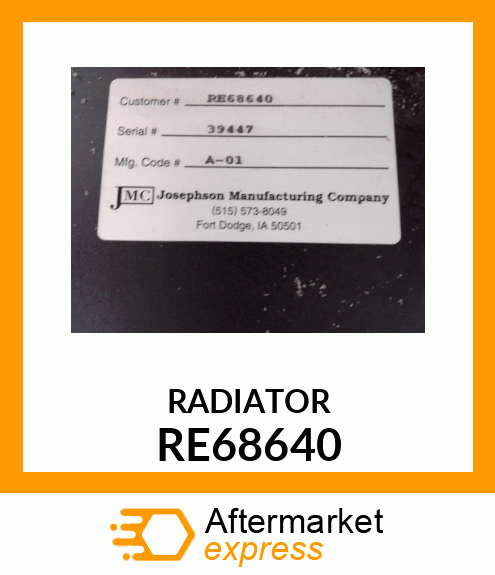 RADIATOR RE68640