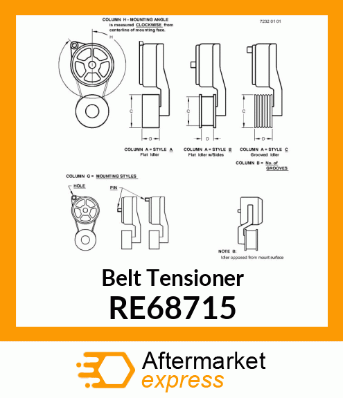 TENSIONER, BELT RE68715