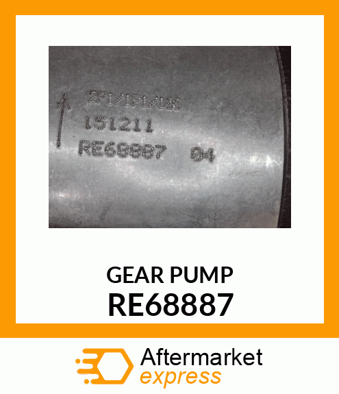 PUMP, HYDRAULIC RE68887