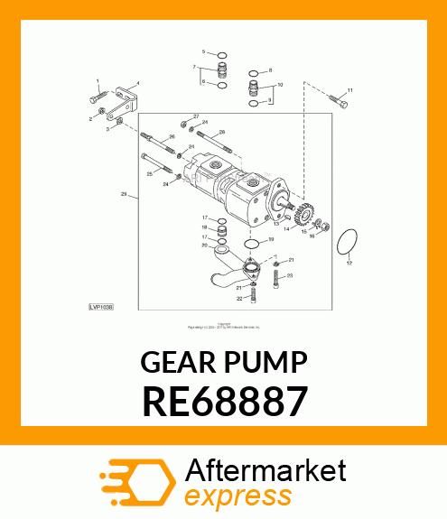 PUMP, HYDRAULIC RE68887