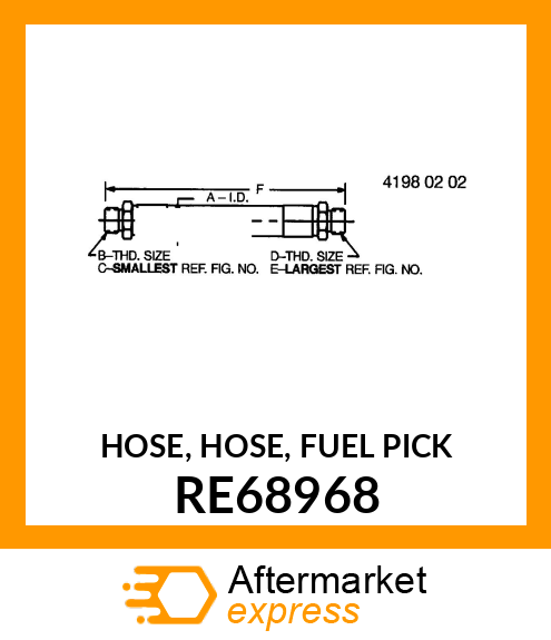 HOSE, HOSE, FUEL PICK RE68968