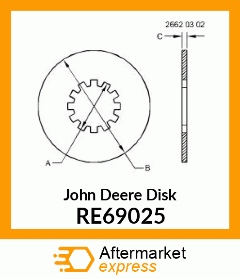 DISK, WITH FACING RE69025