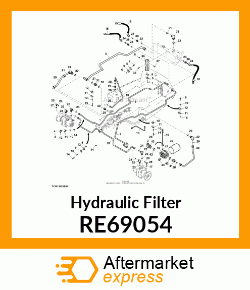 ELEMENT, OIL FILTER RE69054