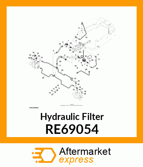 ELEMENT, OIL FILTER RE69054