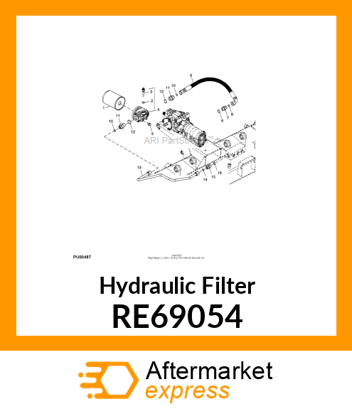 ELEMENT, OIL FILTER RE69054