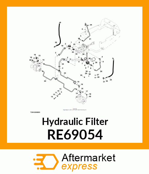 ELEMENT, OIL FILTER RE69054