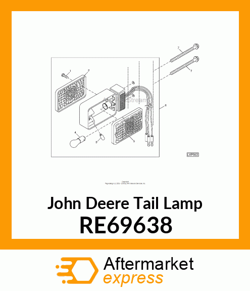 TAIL LAMP, TAIL/TURN ASSEMBLY RE69638