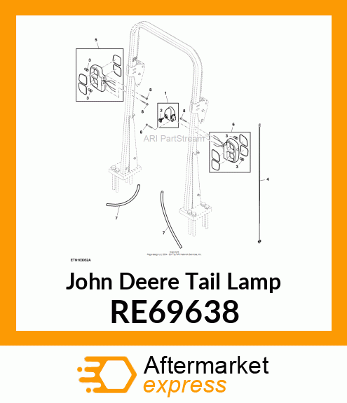 TAIL LAMP, TAIL/TURN ASSEMBLY RE69638