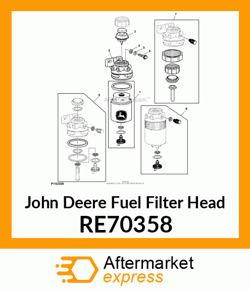 FILTER HEAD RE70358