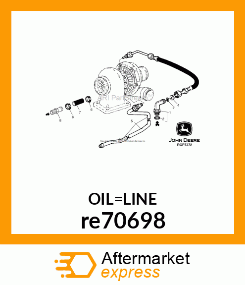 LINE,TURBO DRAIN re70698