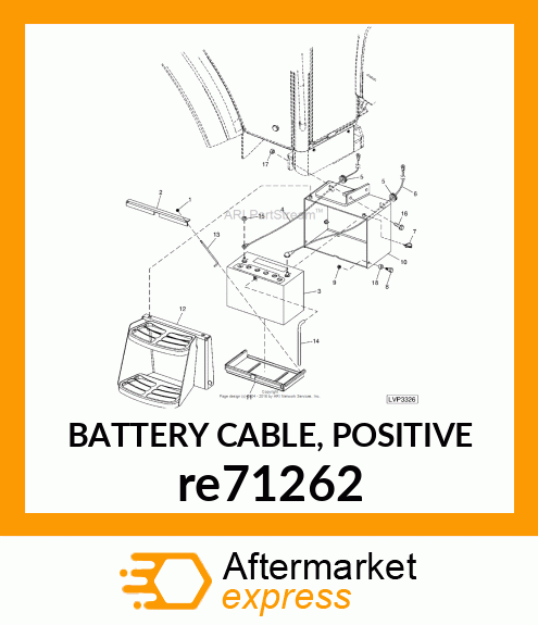 BATTERY CABLE, POSITIVE re71262