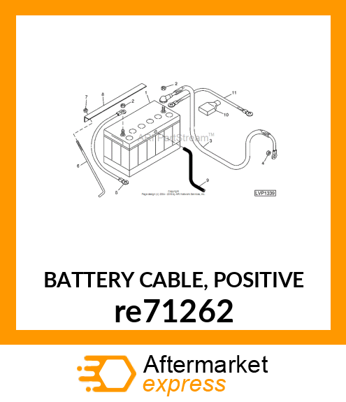 BATTERY CABLE, POSITIVE re71262