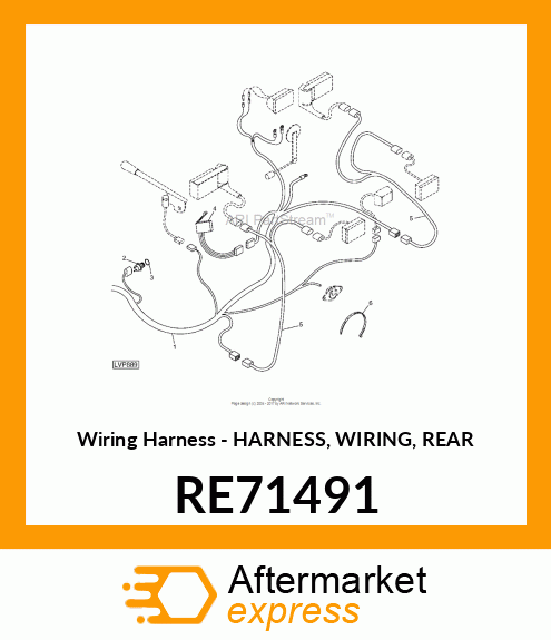 Wiring Harness - HARNESS, WIRING, REAR RE71491