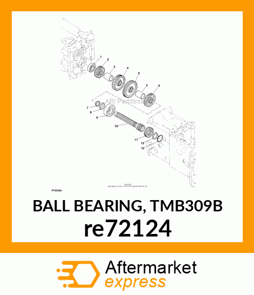 BALL BEARING, TMB309B re72124