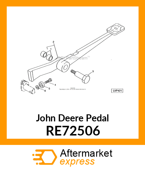 PEDAL, DIFFERENTIAL LOCK, ASSEMBLY RE72506