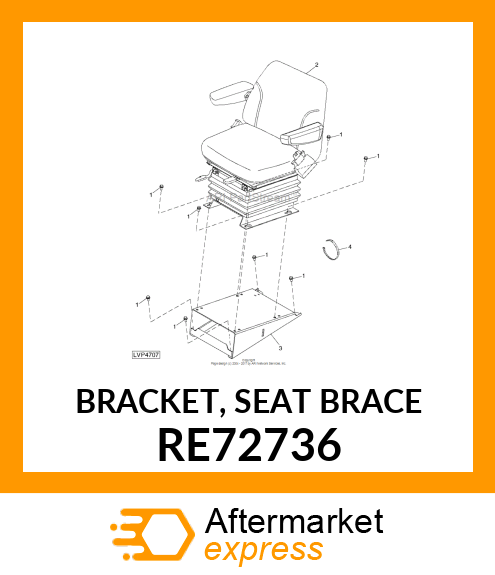 BRACKET, SEAT BRACE RE72736