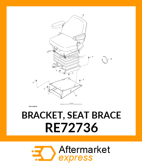 BRACKET, SEAT BRACE RE72736