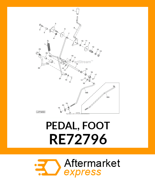 PEDAL, FOOT RE72796