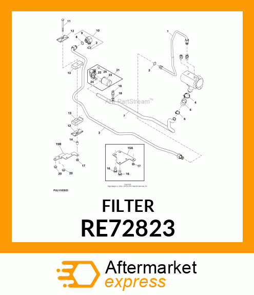 FILTER, HYDRAULIC FILTER, OIL, ASSY RE72823