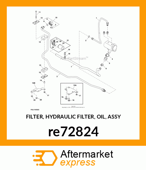 FILTER, HYDRAULIC FILTER, OIL, ASSY re72824