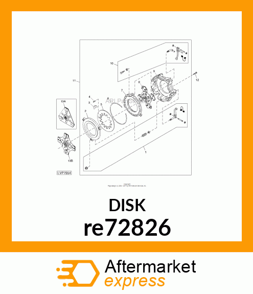 CLUTCH DISK, PTO re72826