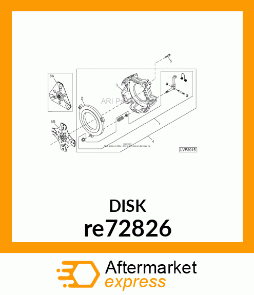 CLUTCH DISK, PTO re72826