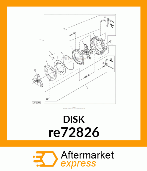 CLUTCH DISK, PTO re72826