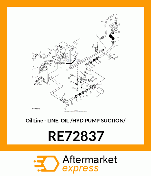 Line Oil Hyd Pump Suction RE72837