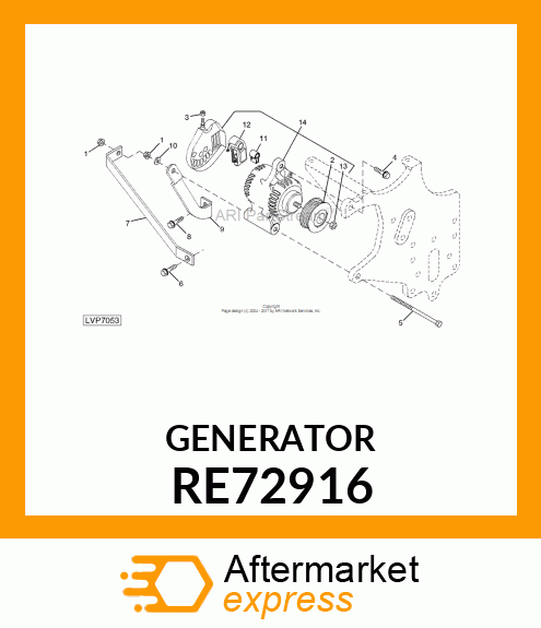 ALTERNATOR, ALTERNATOR ASSY, W/ REG RE72916