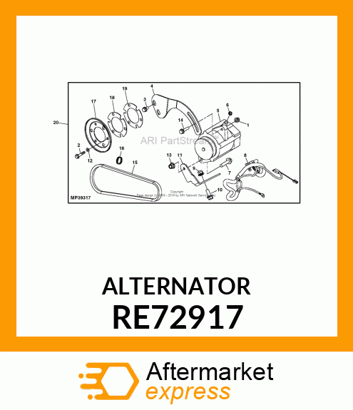 ALTERNATOR RE72917