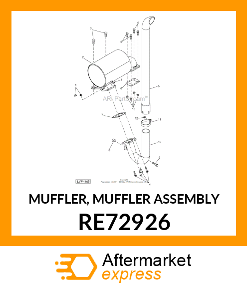 MUFFLER, MUFFLER ASSEMBLY RE72926