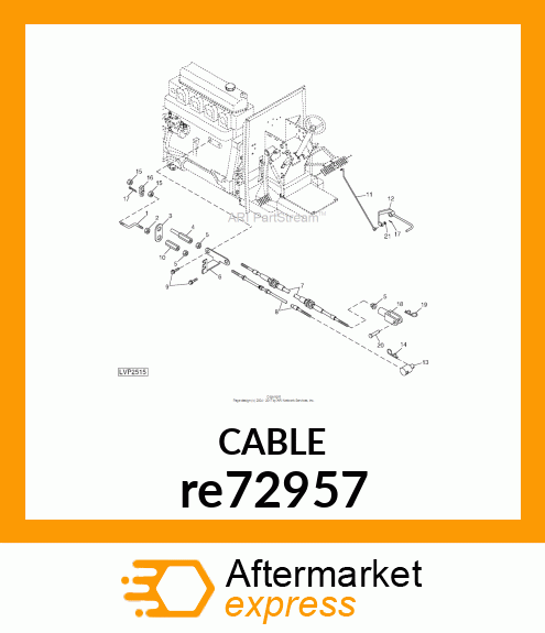 CABLE, ASSY THROTTLE, 4CYL re72957