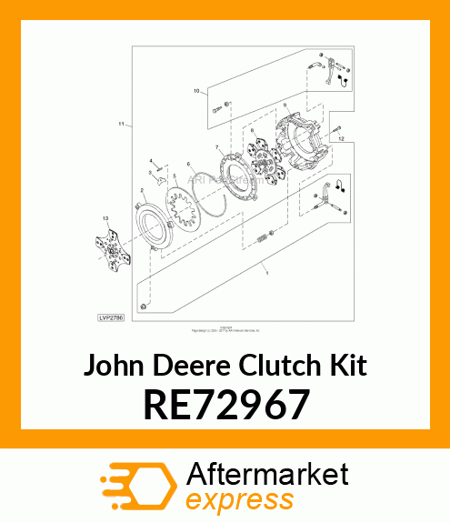 CLUTCH KIT, TRACTION CLUTCH RE72967