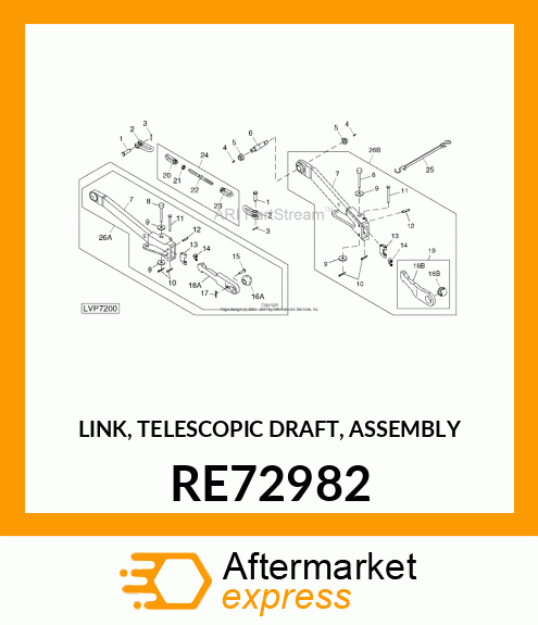 LINK, TELESCOPIC DRAFT, ASSEMBLY RE72982