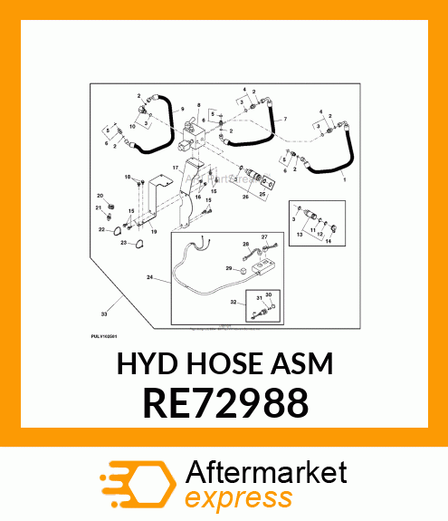 HYDRAULIC HOSE, ASSEMBLY RE72988