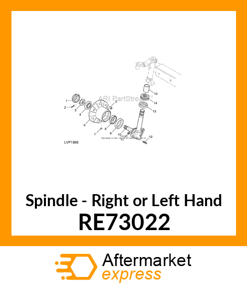 KNUCKLE, AXLE, ASSEMBLY RE73022