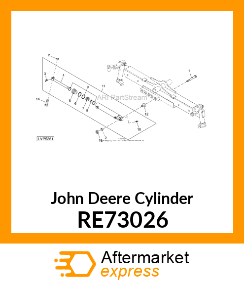 CYLINDER, STEERING, ASSEMBLY RE73026