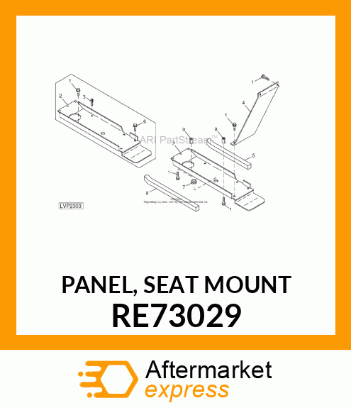 PANEL, SEAT MOUNT RE73029