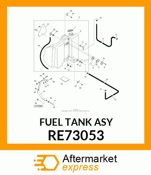 FUEL TANK, FUEL TANK, ASSEMBLY RE73053