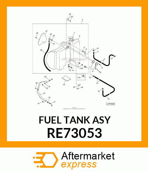 FUEL TANK, FUEL TANK, ASSEMBLY RE73053