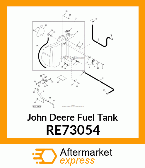 FUEL TANK, FUEL TANK, ASSEMBLY RE73054