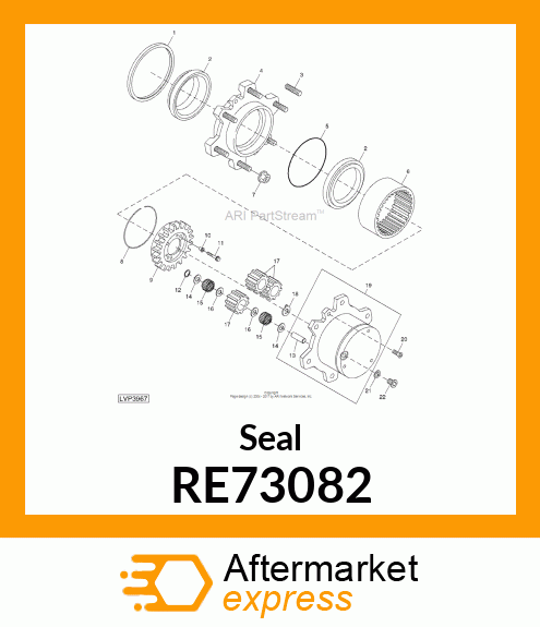 SEAL, MFWD AXLE WHEEL HUB RE73082