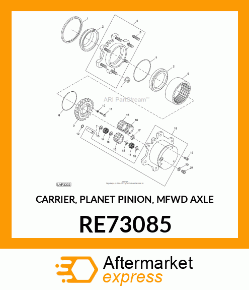 CARRIER, PLANET PINION, MFWD AXLE RE73085