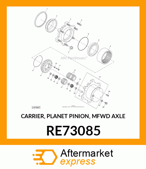 CARRIER, PLANET PINION, MFWD AXLE RE73085