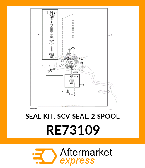 SEAL KIT, SCV SEAL, 2 SPOOL RE73109